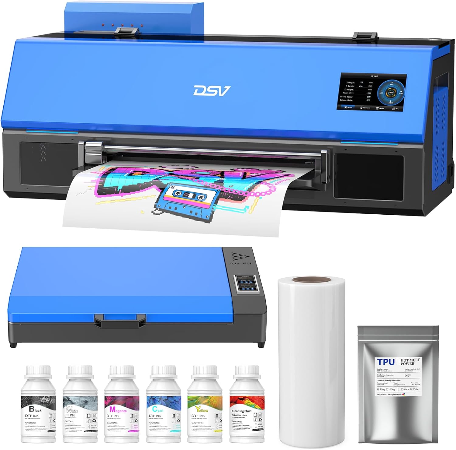 DSV C13 XP600 DTF Printer with Oven Blue