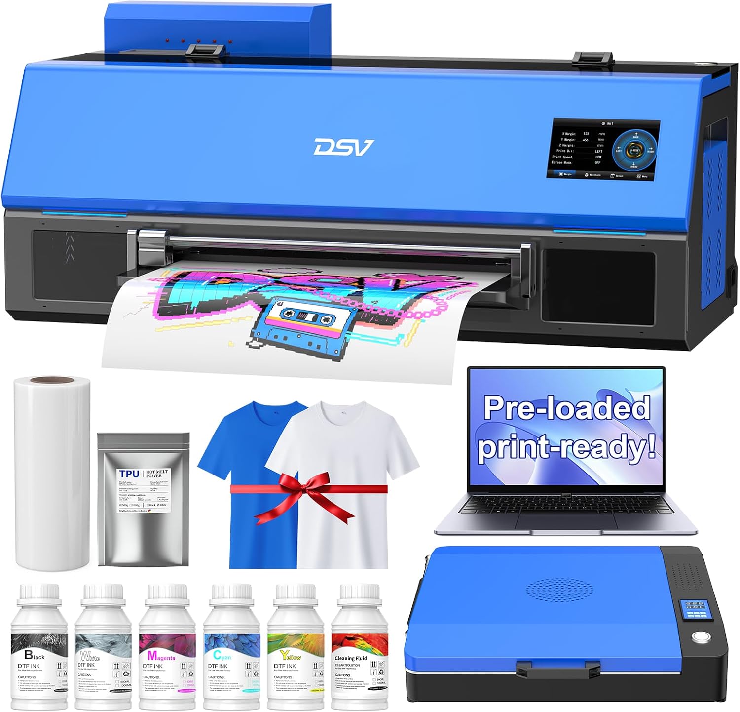 DSV C13 XP600 DTF Printer with Oven and Computer